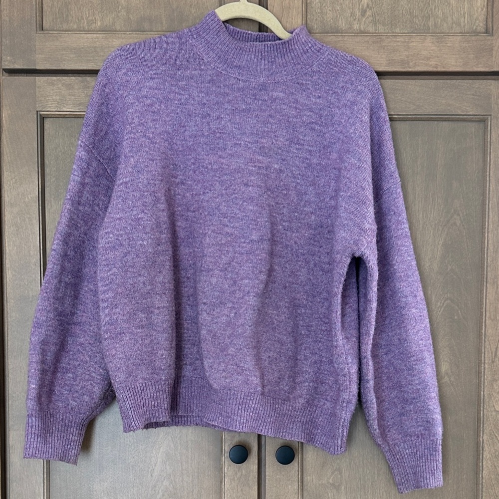 Skies Are Blue Lavender Turtleneck Sweater
